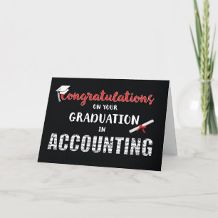 Accounting Internship Congratulations, Bold Words Card