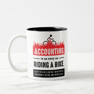 Accounting Is Easy Amazing Accountant Desk Sipper Two-Tone Coffee Mug