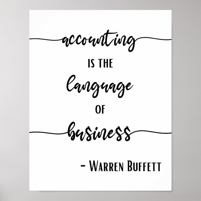 Accounting Language of Business Poster (Front)