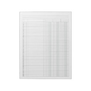 Accounting Ledger 3 column Notepad