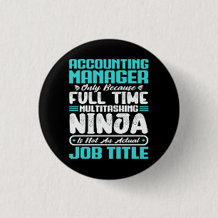 Accounting Manager Job Title Professional Skills 3 Cm Round Badge