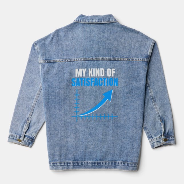 Accounting My Kind Of Satisfaction Accountancy Acc Denim Jacket (Back)