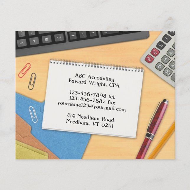 Accounting Office Work Desk Flyer (Front)