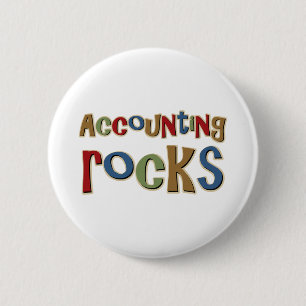 Accounting Rocks 6 Cm Round Badge