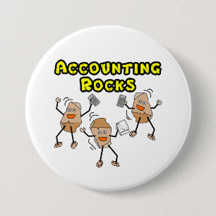 Accounting Rocks 7.5 Cm Round Badge