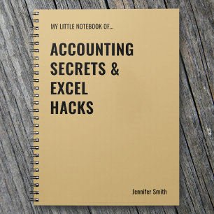 Accounting Secrets & Excel Hacks Office Notebook