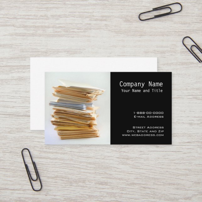 Accounting Services Business Card (Front/Back In Situ)