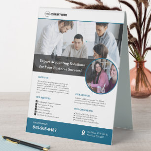 Accounting Services Table Tent Sign