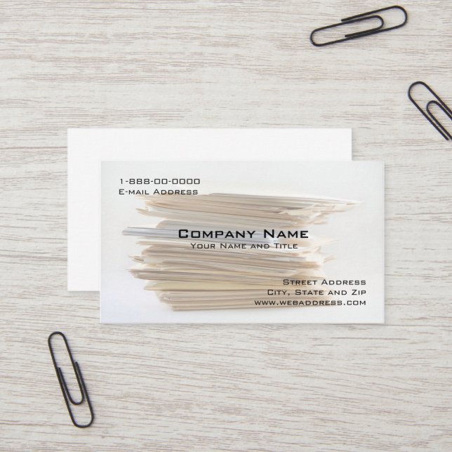 Accounting Servies Business Card (Front/Back In Situ)