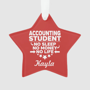 Accounting Student No Life or Money Ornament