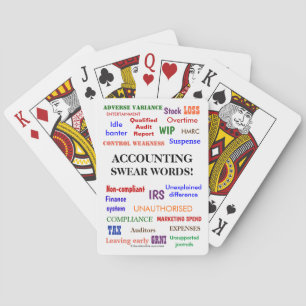 Accounting Swear Words Accountant Gift Idea Playing Cards