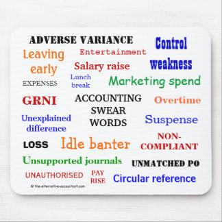 ACCOUNTING SWEAR WORDS Annoying Funny Accountant Mouse Mat