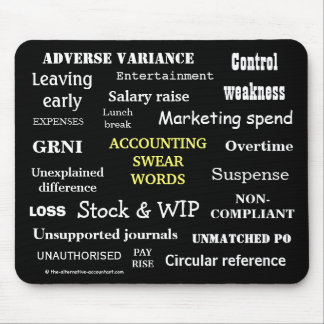ACCOUNTING SWEAR WORDS Cruel Funny Accountant Gift Mouse Mat