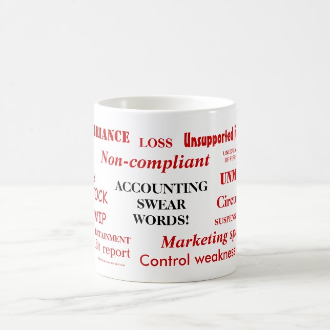Accounting Swear Words Funny Accountant Joke Gift Coffee Mug (Center)