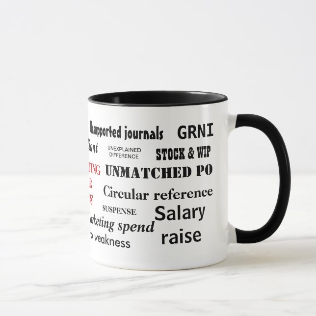 Accounting Swear Words! Rude Accountant Mug (Right)