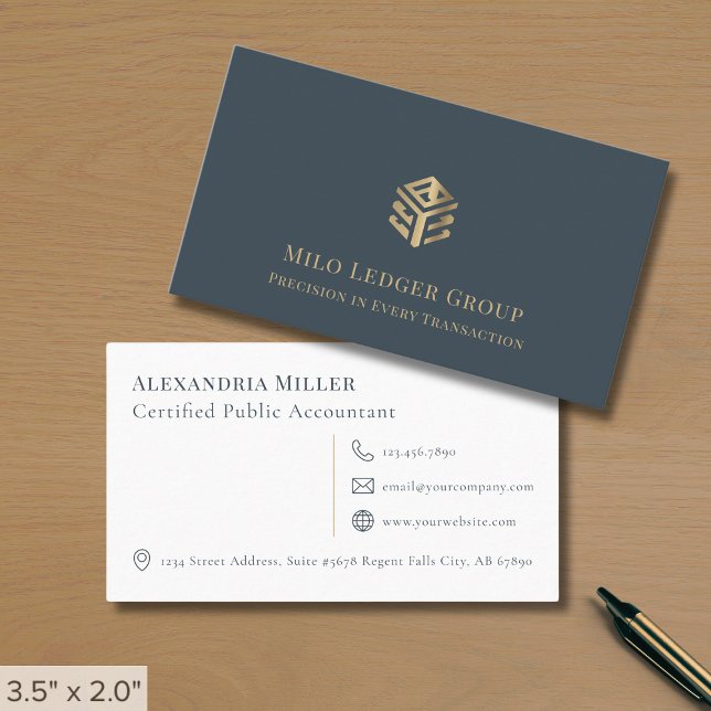 Accounting Tax Advisor Simple Minimalist Business Card (Creator Uploaded)