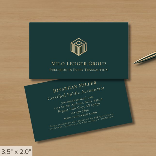 Accounting Tax Preparer Financial Professional Business Card (Creator Uploaded)