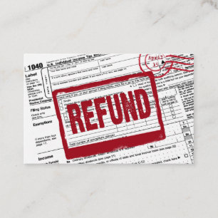 Accounting Tax Service 1040 form Business Card