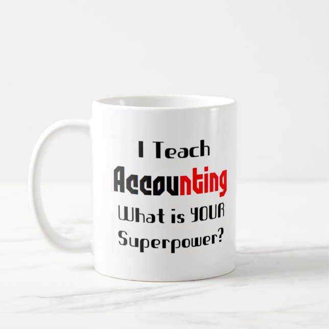 accounting teach coffee mug (Left)