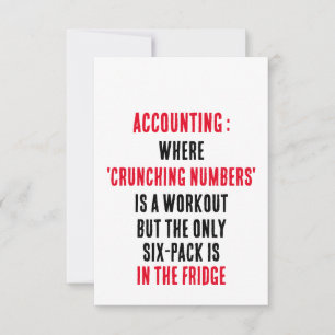 Accounting Where 'crunching numbers' is a workout Thank You Card