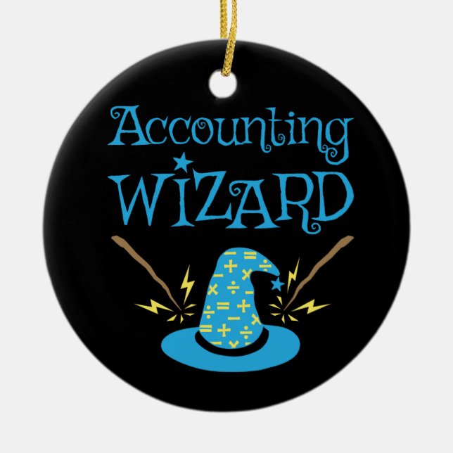 Accounting Wizard Accountant CPA Ceramic Tree Decoration (Front)
