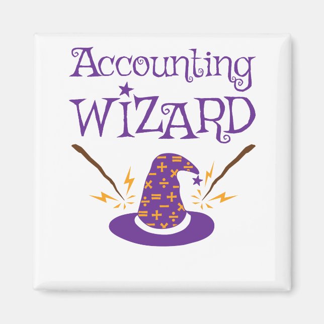 Accounting Wizard CPA Certified Public Accountant Magnet (Front)