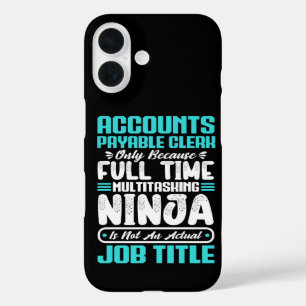 Accounts Payable Clerk Job Title Profession Skills iPhone 16 Case