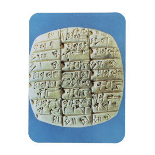 Accounts Table with cuneiform script, c.2400 BC (t Magnet