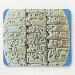 Accounts Table with cuneiform script, c.2400 BC (t Mouse Mat