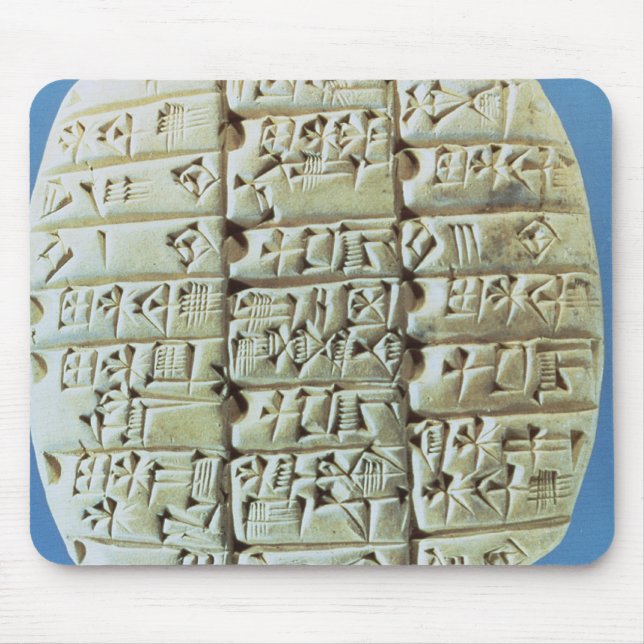 Accounts Table with cuneiform script, c.2400 BC (t Mouse Mat (Front)
