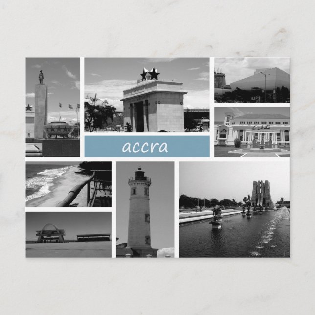 Accra bw postcard (Front)