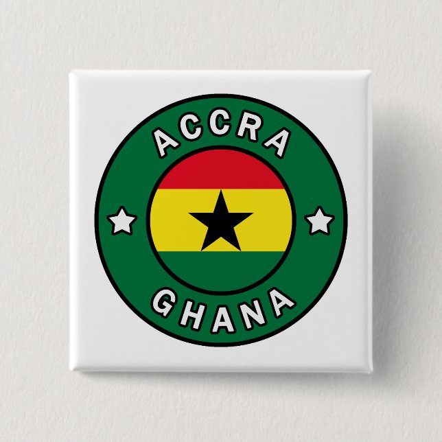 Accra Ghana 15 Cm Square Badge (Front)