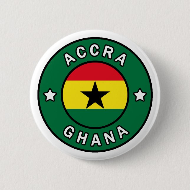 Accra Ghana 6 Cm Round Badge (Front)