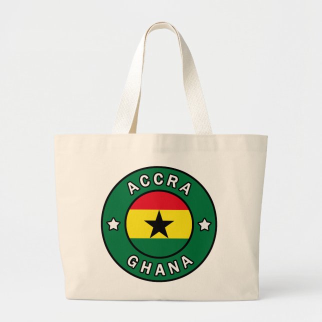 Accra Ghana Large Tote Bag (Front)
