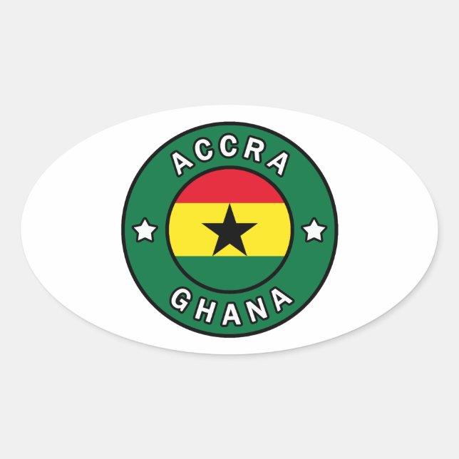Accra Ghana Oval Sticker (Front)