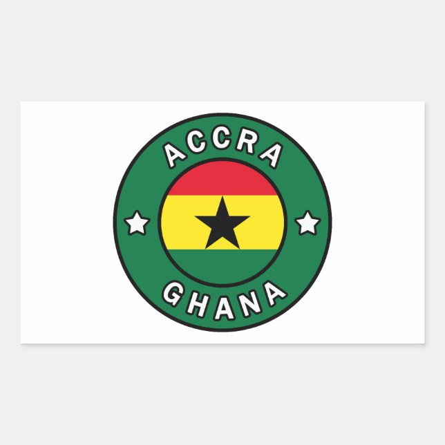 Accra Ghana Rectangular Sticker (Front)