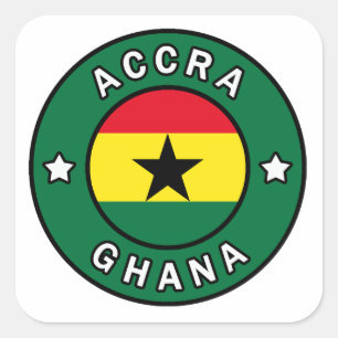 Accra Ghana Square Sticker