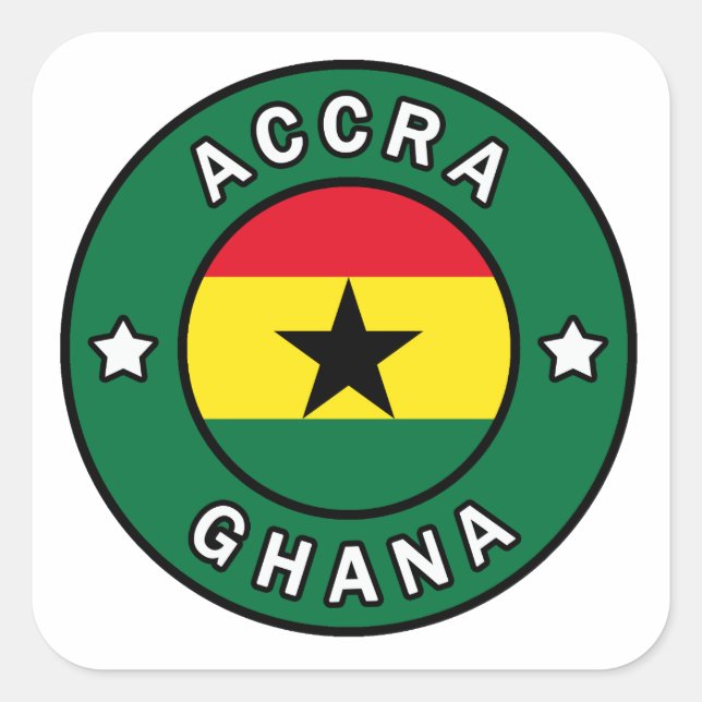 Accra Ghana Square Sticker (Front)
