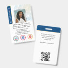 Accreditation Notary Public Photo QR Code ID Blue