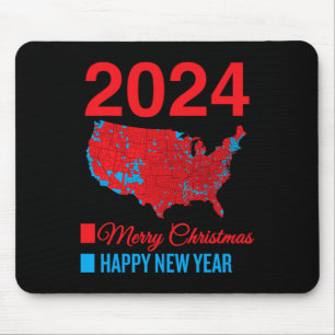 Accurate Election Map Merry Christmas Happy New Ye Mouse Mat
