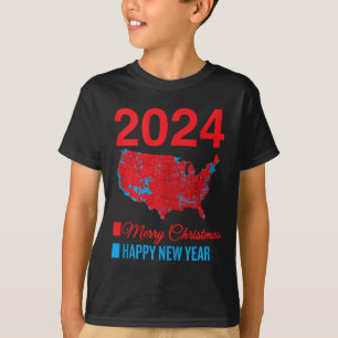 Accurate Election Map Merry Christmas Happy New Ye T-Shirt