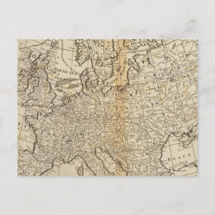 Accurate Map of Europe Postcard