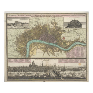 ACCURATE SURVEY AND LAYOUT OF LONDON PHOTO PRINT