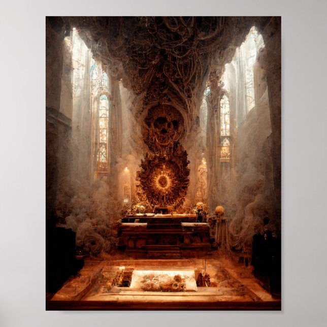 Accursed Altar Dark Fantasy Art Poster (Front)