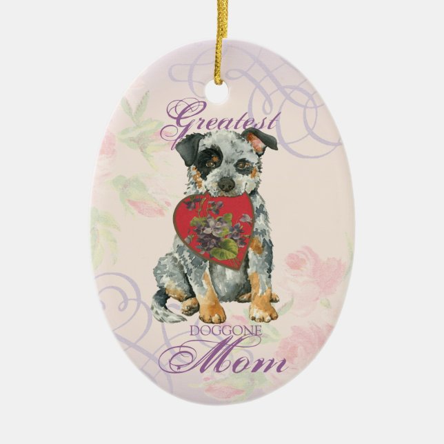 ACD Heart Mum Ceramic Ornament (Front)
