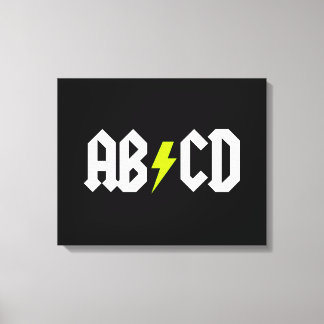ACDC Yellow Bolt Canvas Print
