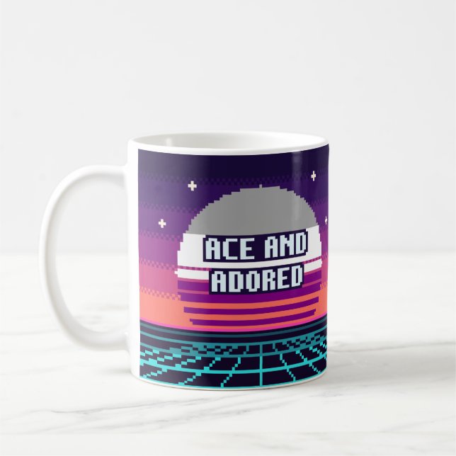 Ace And Adored Pride Pixel Mug (Left)