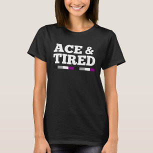 Ace And Tired Asexual Pride Flag Minimalist Style T-Shirt