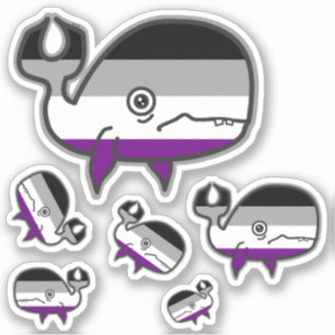 Ace Anxious but Proud Whale Sticker Sheet