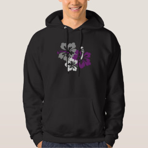 Ace Asexual Pride Subtle LGBTQ Hibiscus Flower Gay Hoodie